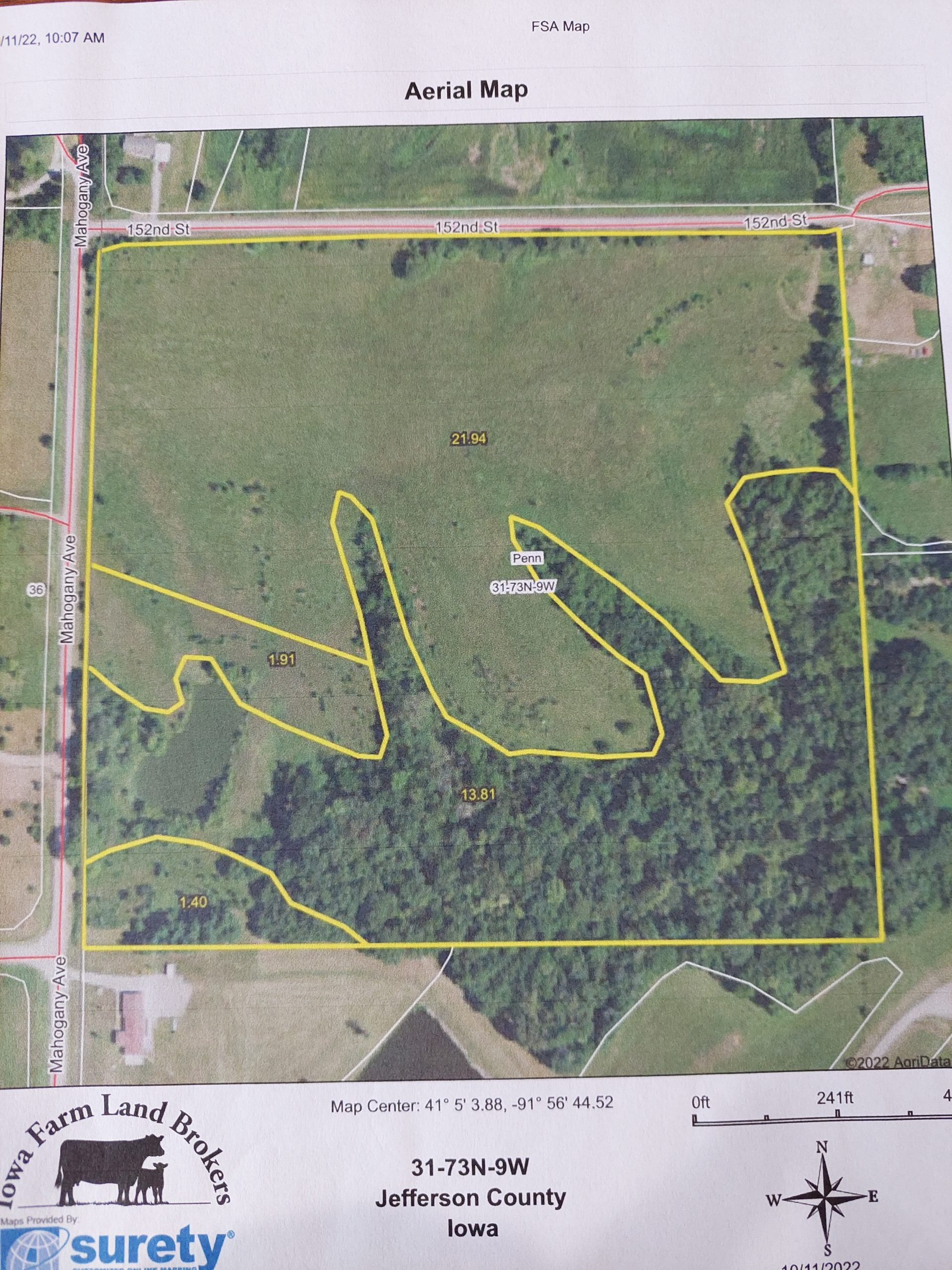 Sold: $200,000. / $5,000. per Acre